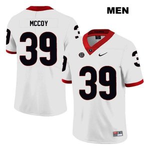 Men's Georgia Bulldogs NCAA #39 KJ McCoy Nike Stitched White Legend Authentic College Football Jersey MXY7754KX